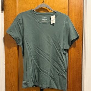 J. Crew Factory Women's Green Short Sleeve Tee